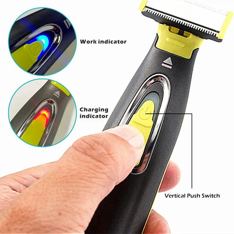 Rasoir électrique MLG pour hommes et femmes, tondeuse portable pour tout le corps, lame USB en forme de T pour barbe, aisselles, lavable