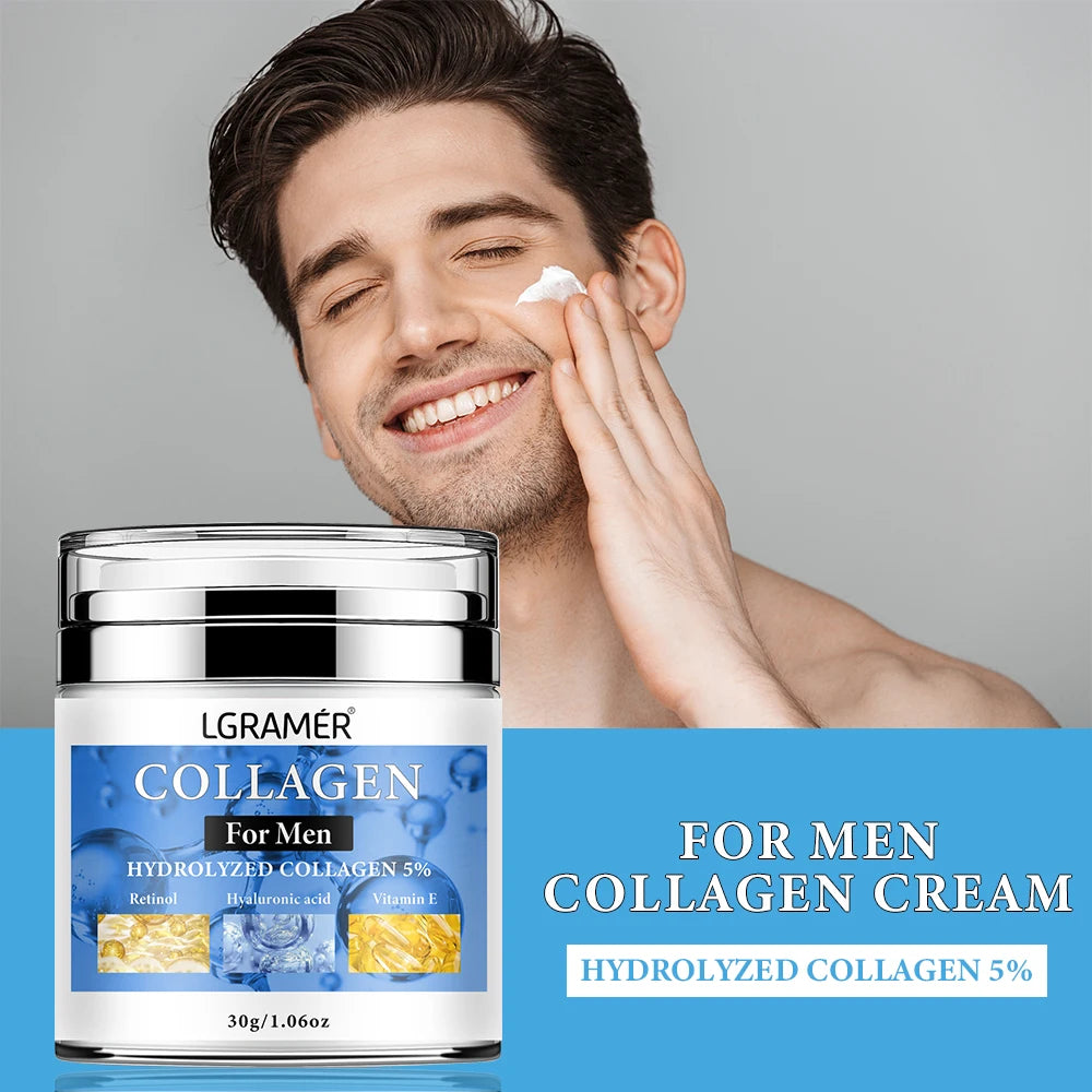 Crème anti-rides pour hommes Lisse les rides Rétrécit les pores Raffermissant Hydratant Rétinol Crème visage plus jeune Soin de la peau Cosmétique