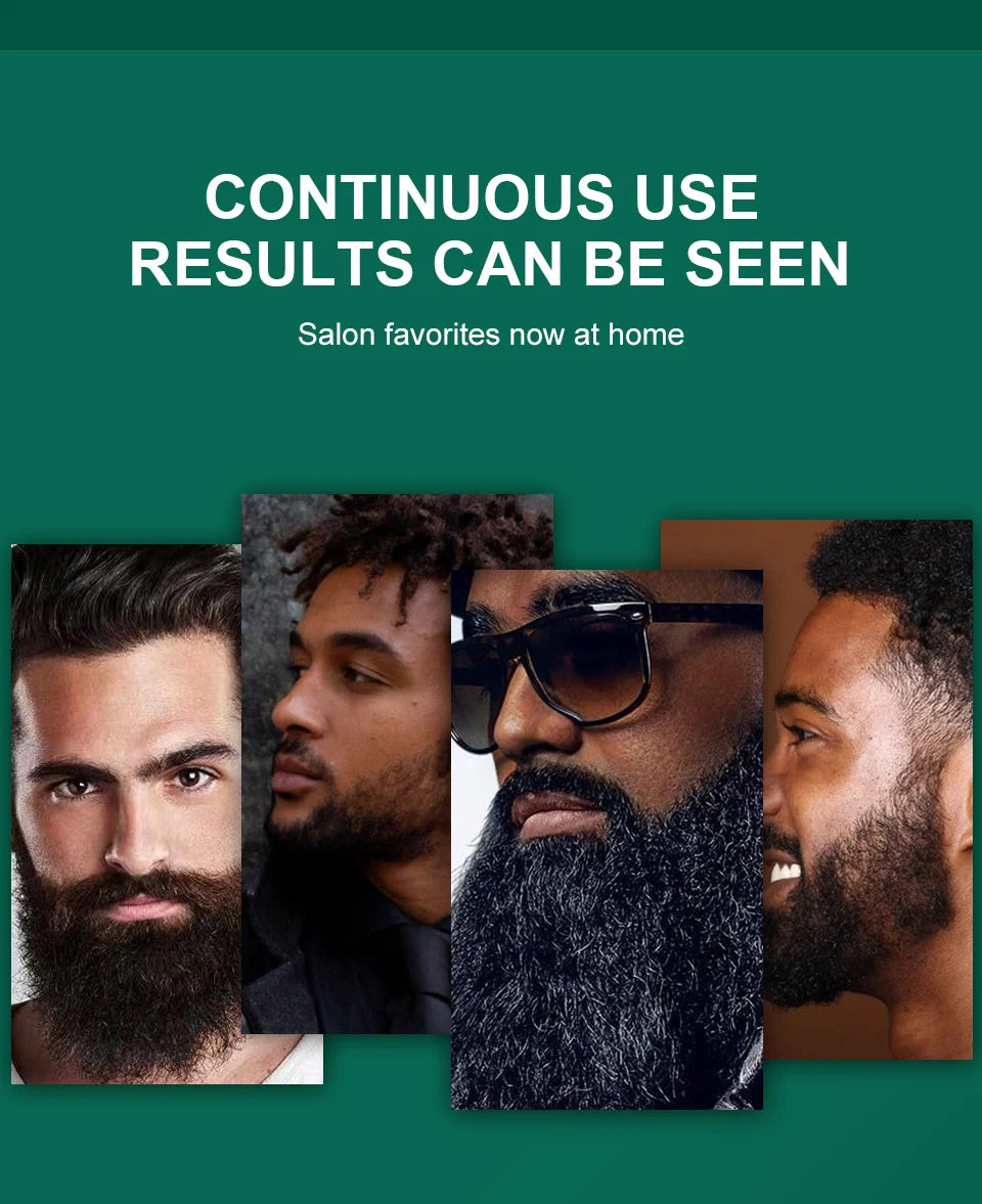 Men Beard Growth Oil 100% Natural Beard Growth Essential Hair Growth Nourishing Shampoo Moisturizing Smoothing Beard Conditioner