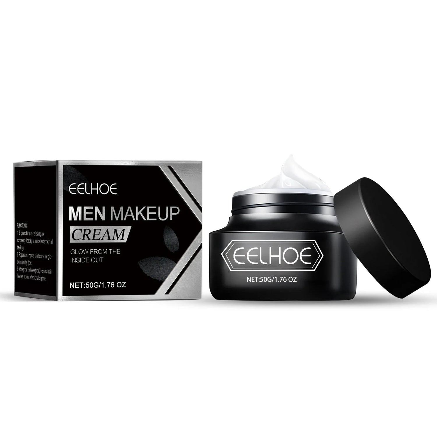 Crème de maquillage pour homme Crème hydratante éclaircissante pour la peau Couvre les imperfections Anti-cernes Contrôle du sébum Pores invisibles Centella Crème de maquillage longue durée