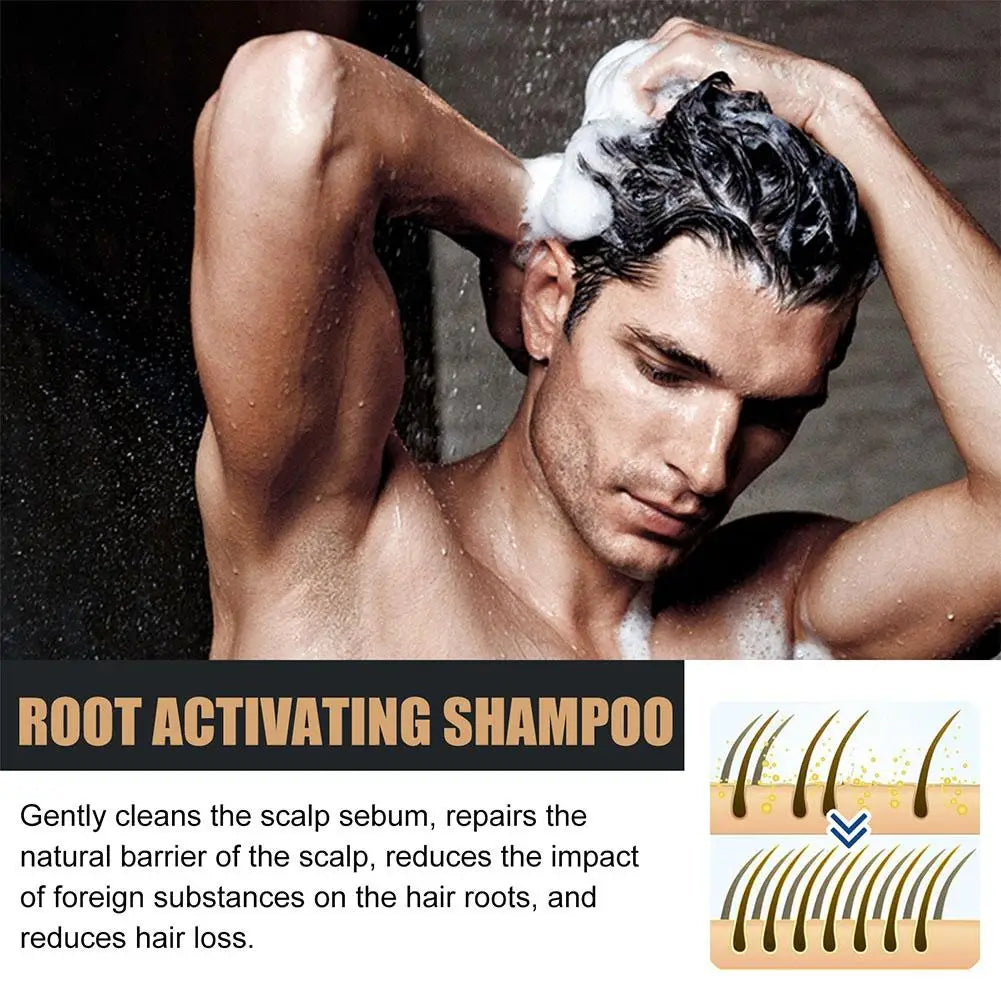 Shampooing pour cheveux denses 100 ml Shampooing activateur de racines Shampooing activateur fortifiant pour la crinière