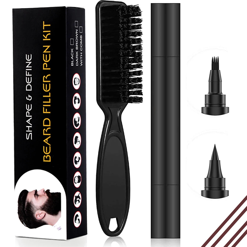 Stylo de modelage de remplissage de barbe Cosmétiques pour hommes imperméables Outil de coloration de remplissage de barbe pour hommes pour le style cosmétique