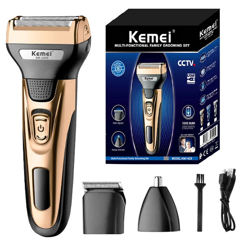 Kemei 3in1 Grooming Kit Electric Shaver