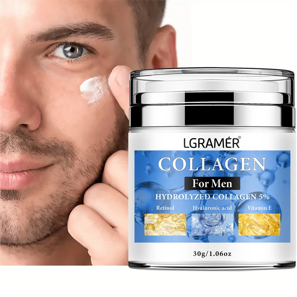 Crème anti-rides pour hommes Lisse les rides Rétrécit les pores Raffermissant Hydratant Rétinol Crème visage plus jeune Soin de la peau Cosmétique