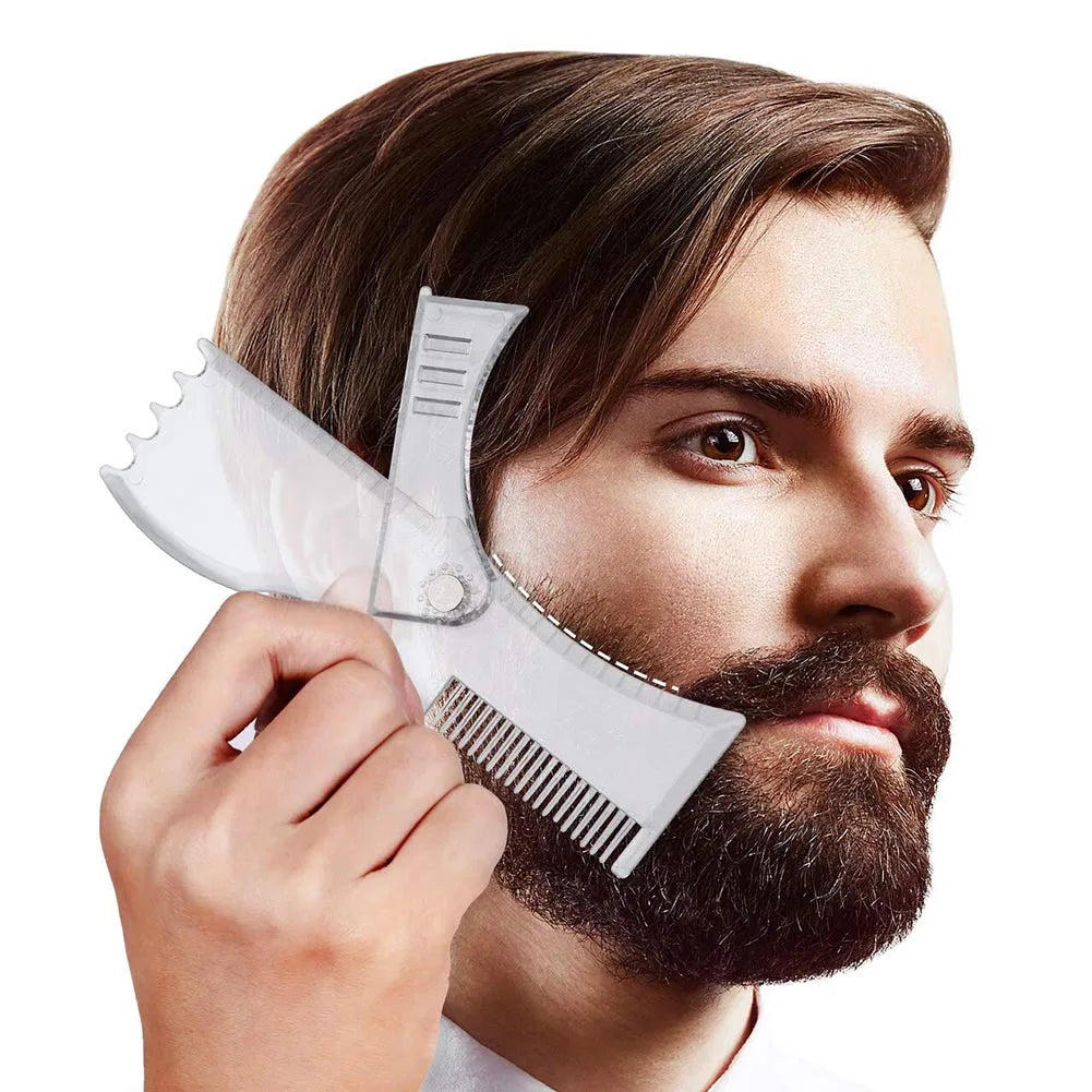 Professional Beard Styling Template Adjustable Beard Shaping Kits Practical Men Shaving Tool Sets Non-slip Styling Tool