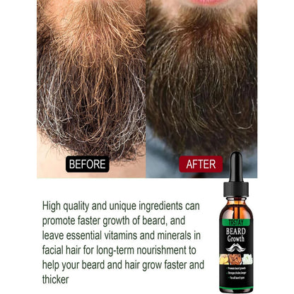 NEW Beard Hair Growth Essential Oil Anti Hair Loss Product Natural Mustache Regrowth Oil for Men Nourishing Beard Care Roller