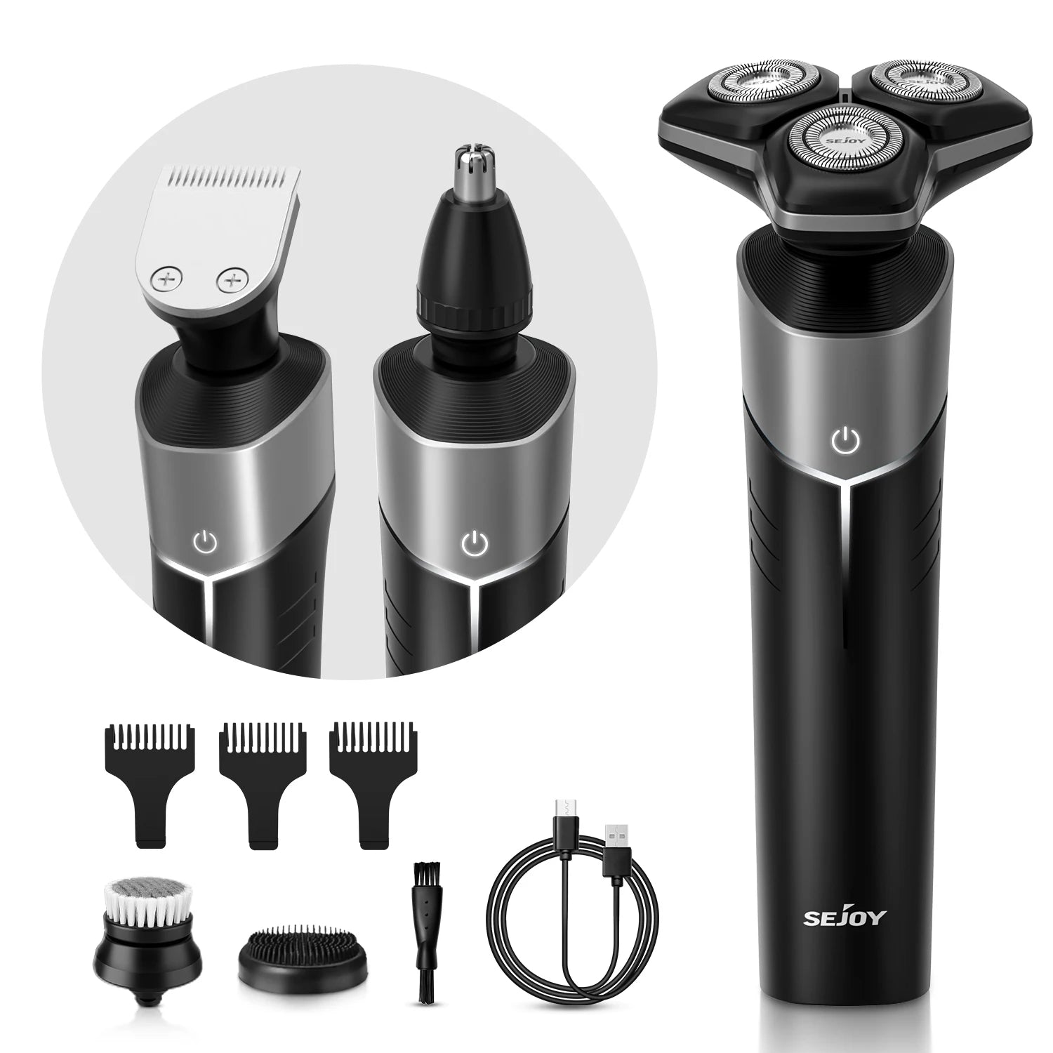 Kit de rasoir électrique pour homme Sejoy KNIGHT