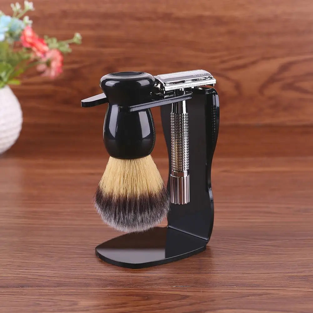 3-in-1 Mustache Care Brushes Pro Mustache Washing Brush Kit with Soap