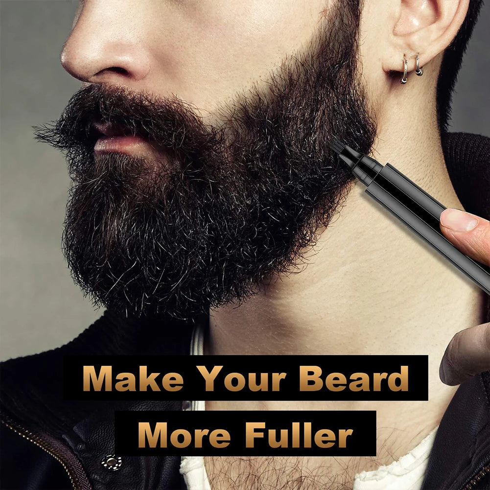 Beard Filling Modeling Pen Waterproof Men Cosmetics Beard Filler Coloring Tool for Men for Cosmetic Styling