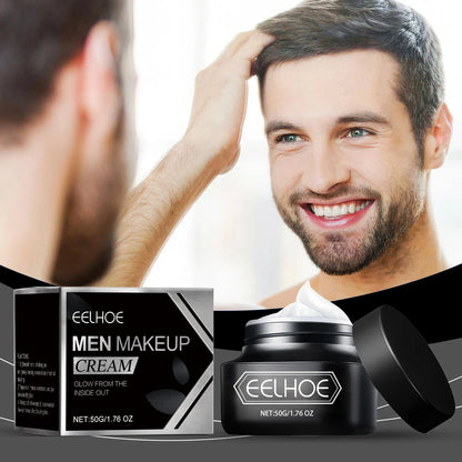 Crème de maquillage pour homme Crème hydratante éclaircissante pour la peau Couvre les imperfections Anti-cernes Contrôle du sébum Pores invisibles Centella Crème de maquillage longue durée